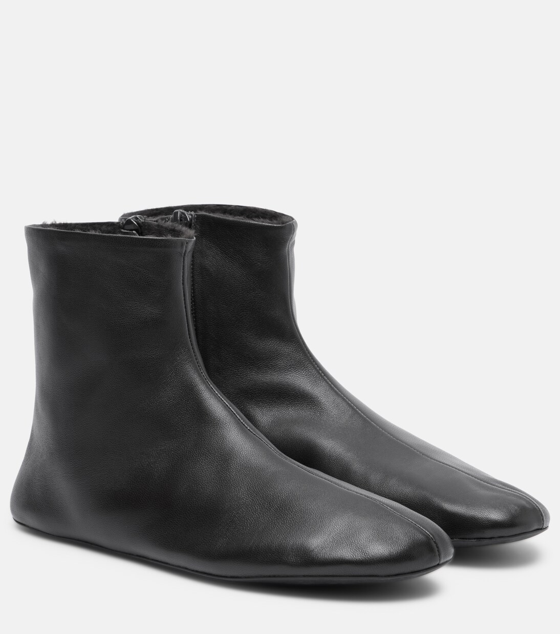 Stella shearling-lined leather ankle boots | The Row