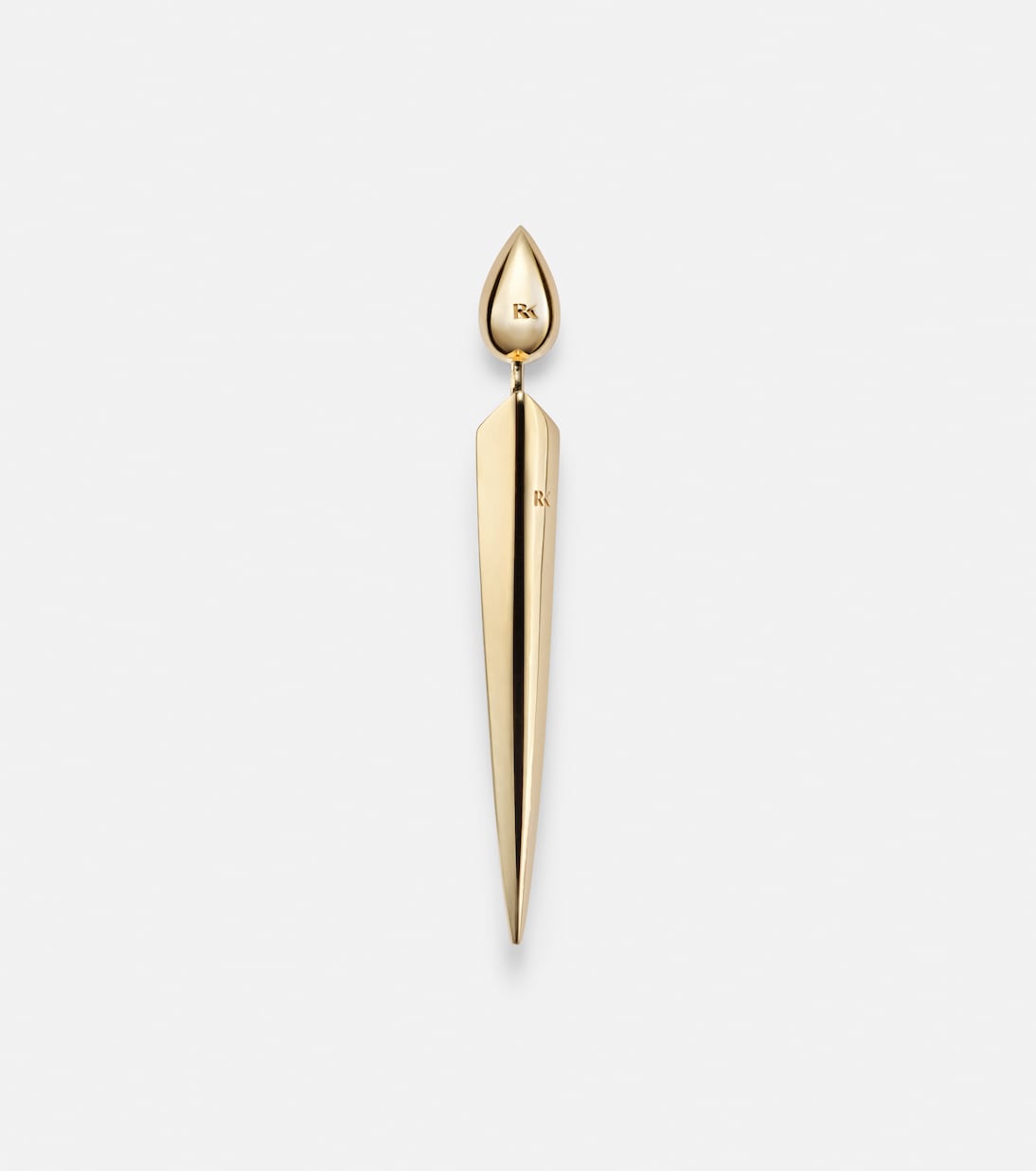 14kt gold single earring with diamonds | Rainbow K