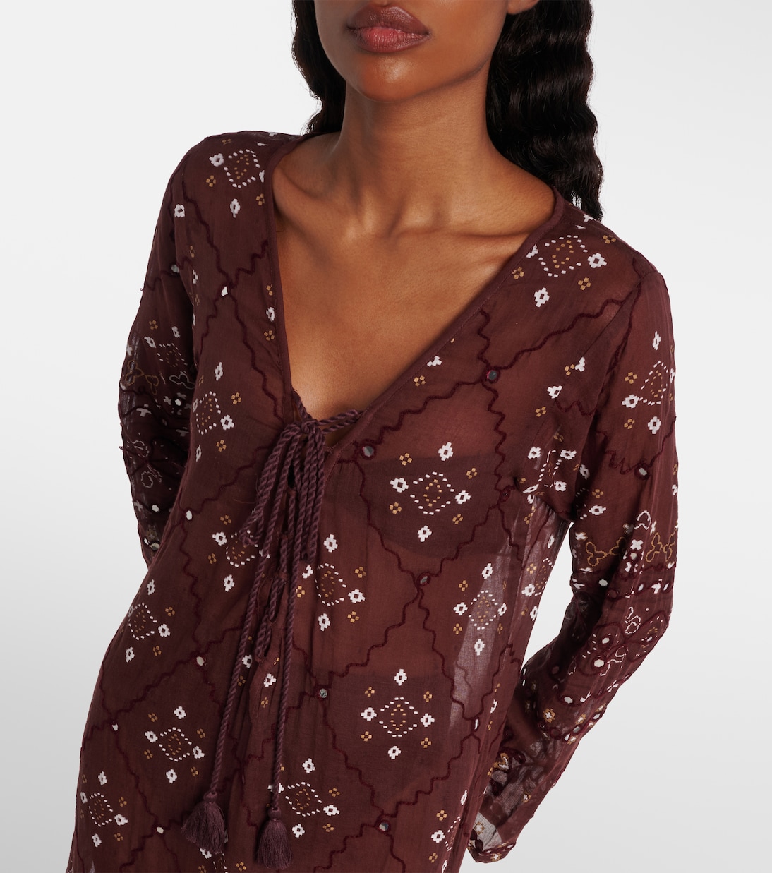 Bestickter Kaftan aus Baumwolle | Juliet Dunn