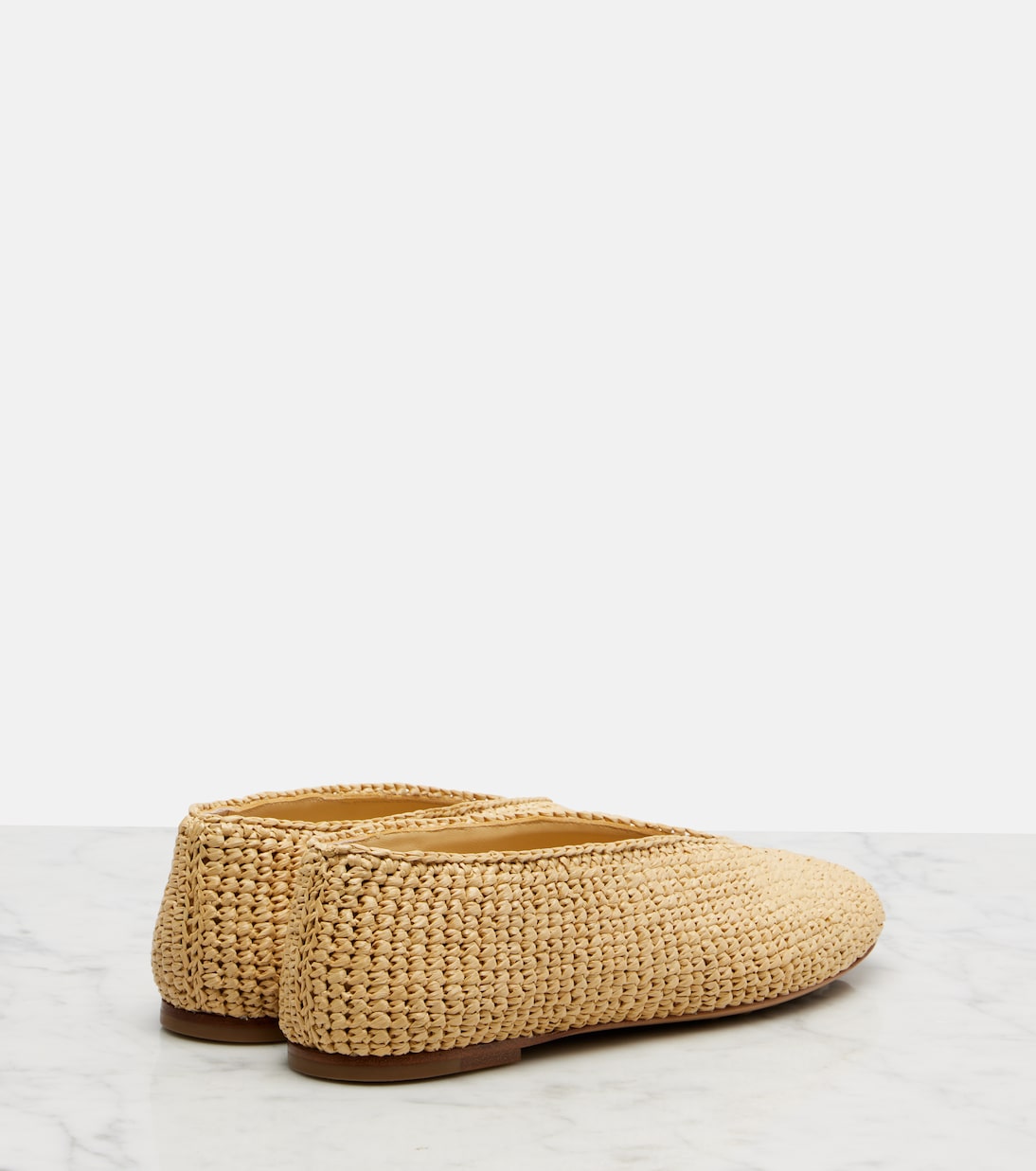 Ballerines Rosa en raphia | Bottega Veneta