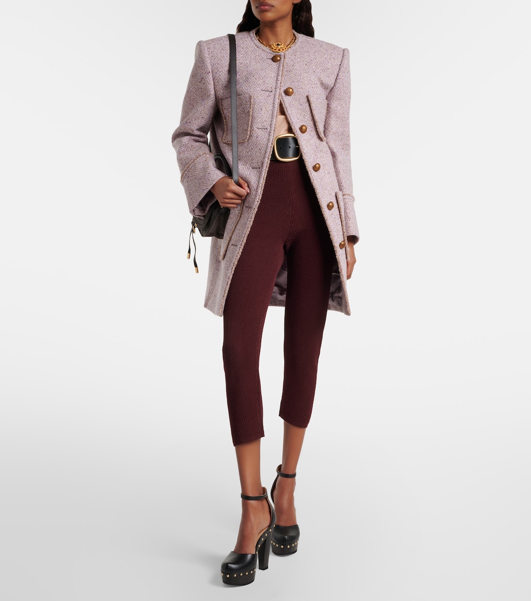 Wool-blend tweed coat | Chloé