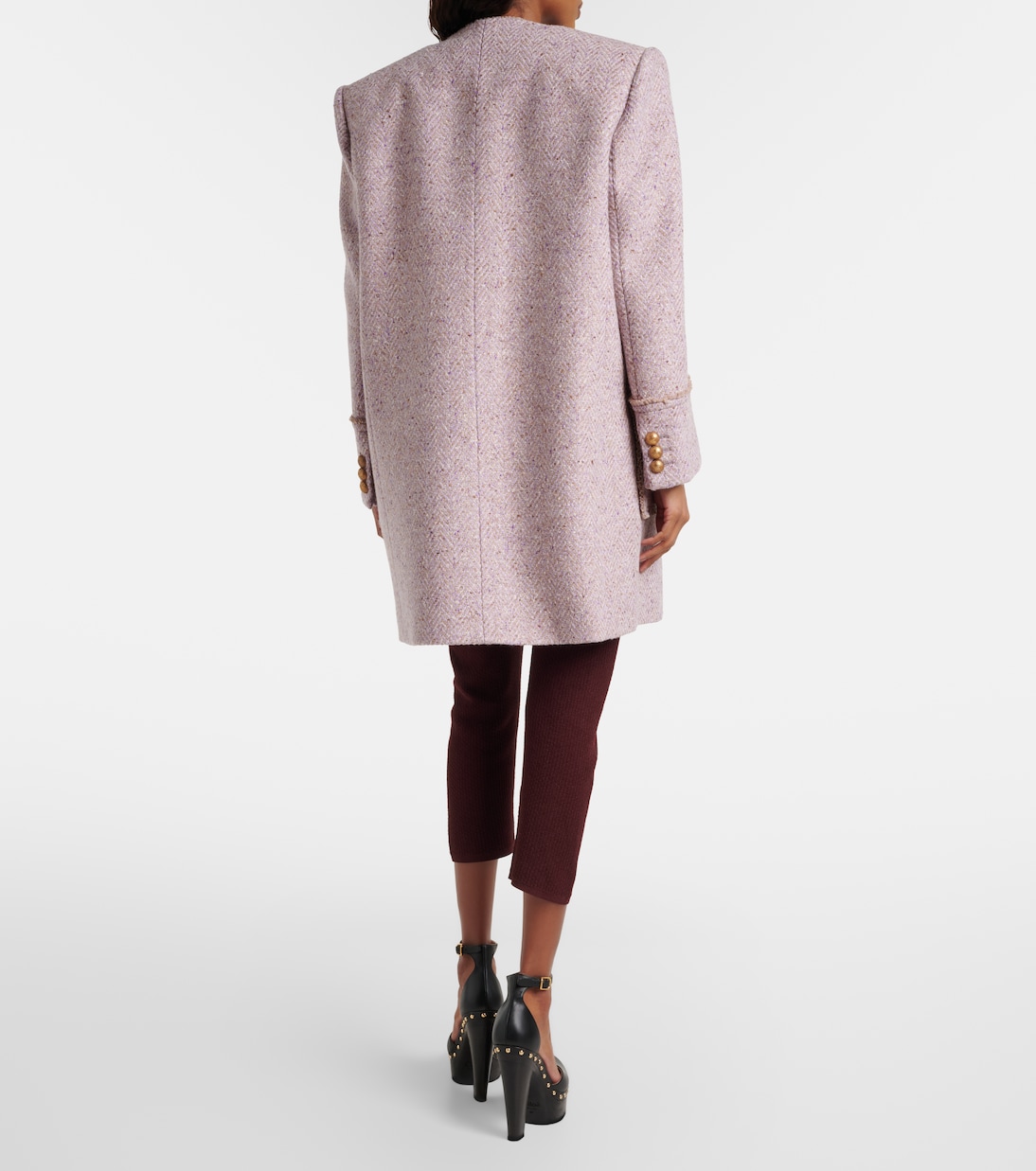 Wool-blend tweed coat | Chloé