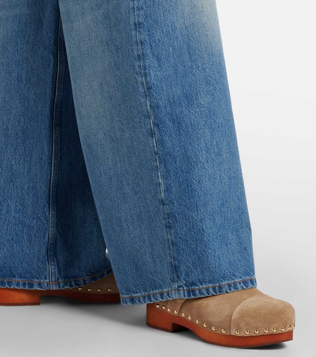 Jeannette 40 embellished suede clogs | Chloé