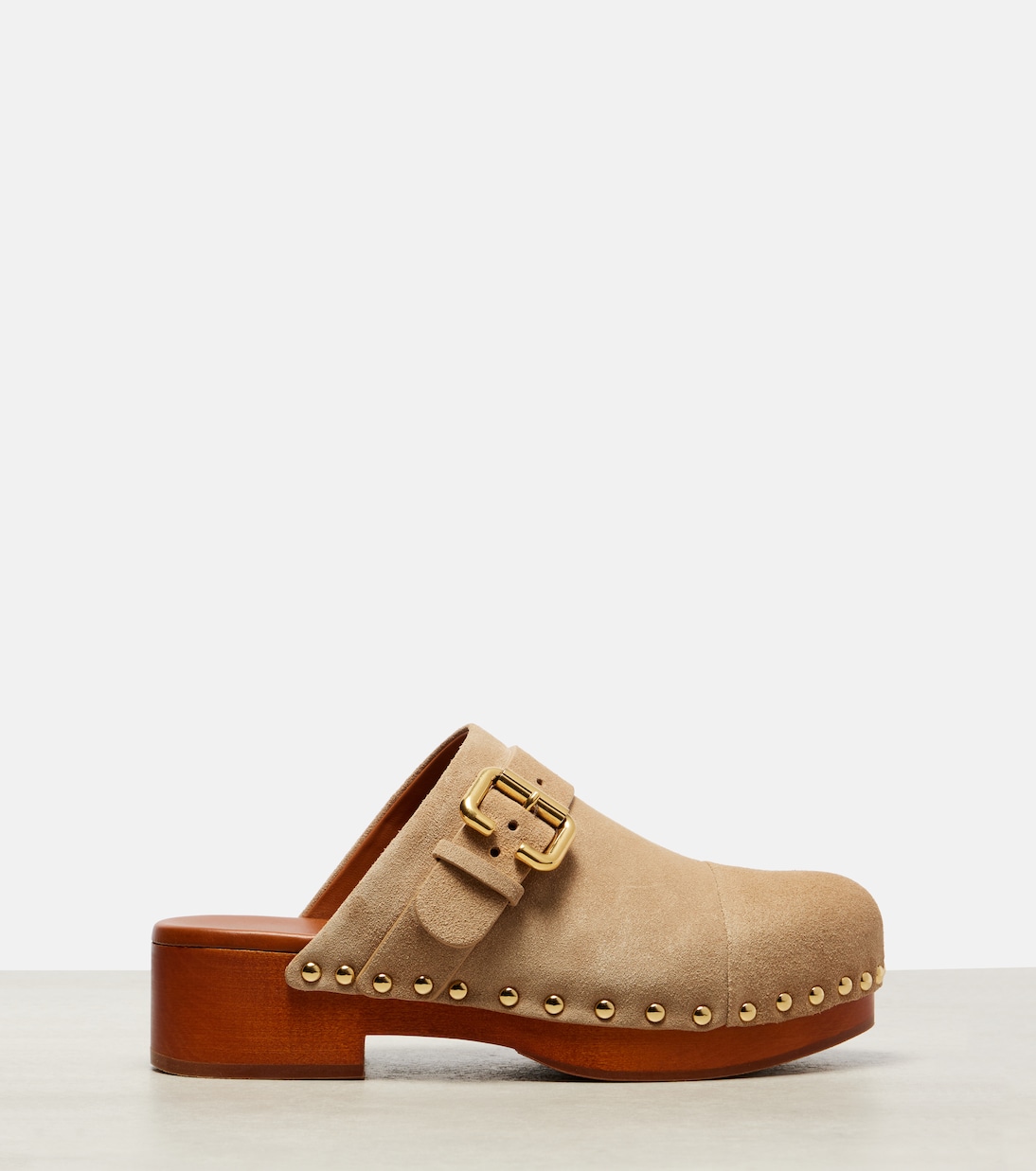 Jeannette 40 embellished suede clogs | Chloé
