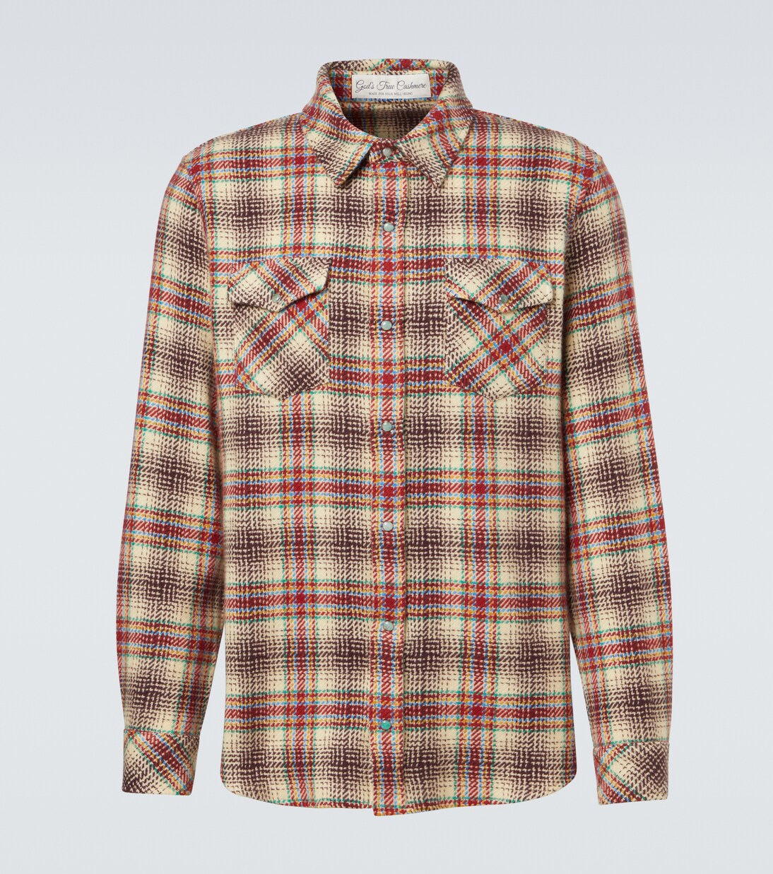 Balance cashmere shirt with emerald | God's True Cashmere