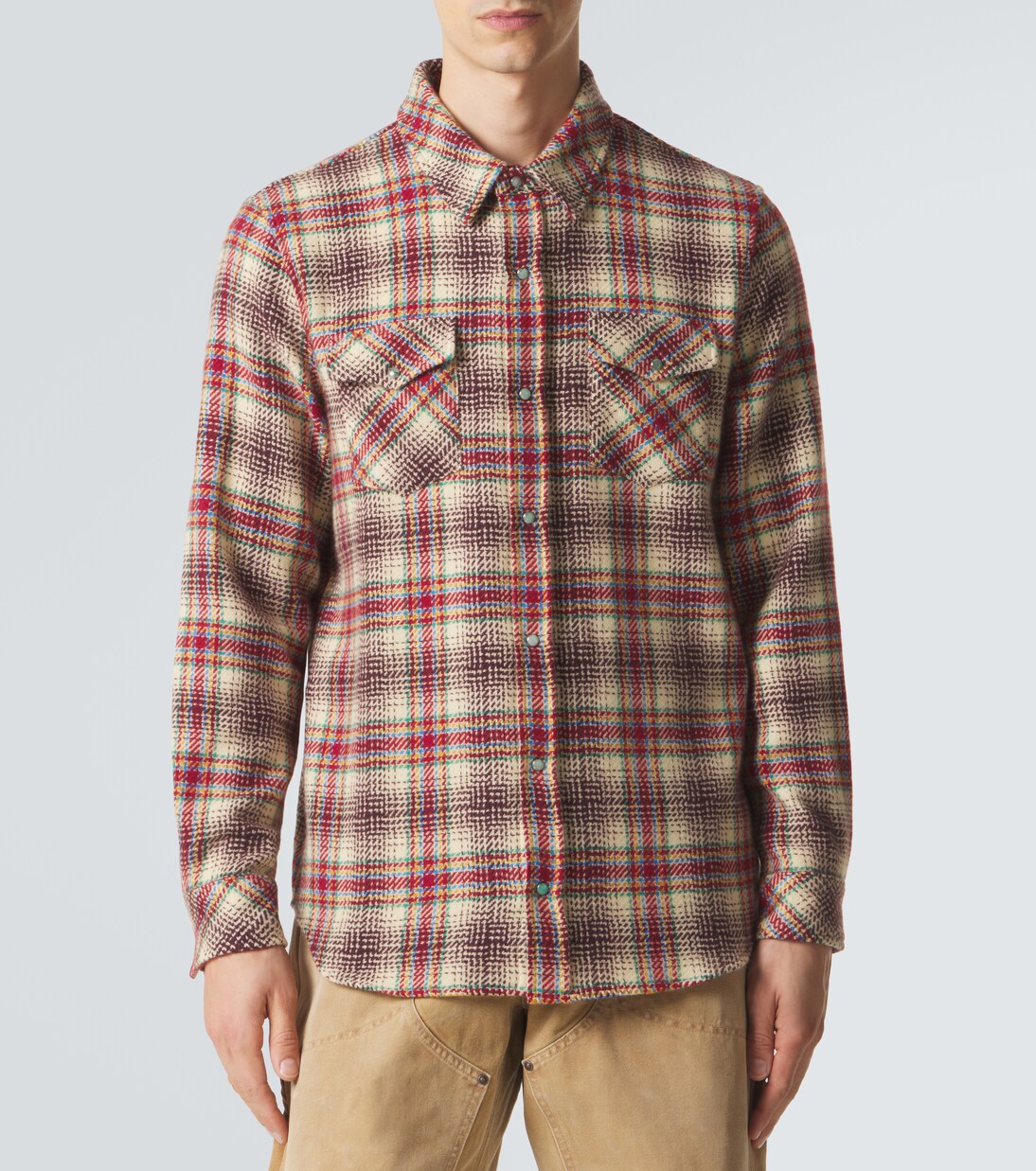 Balance cashmere shirt with emerald | God's True Cashmere