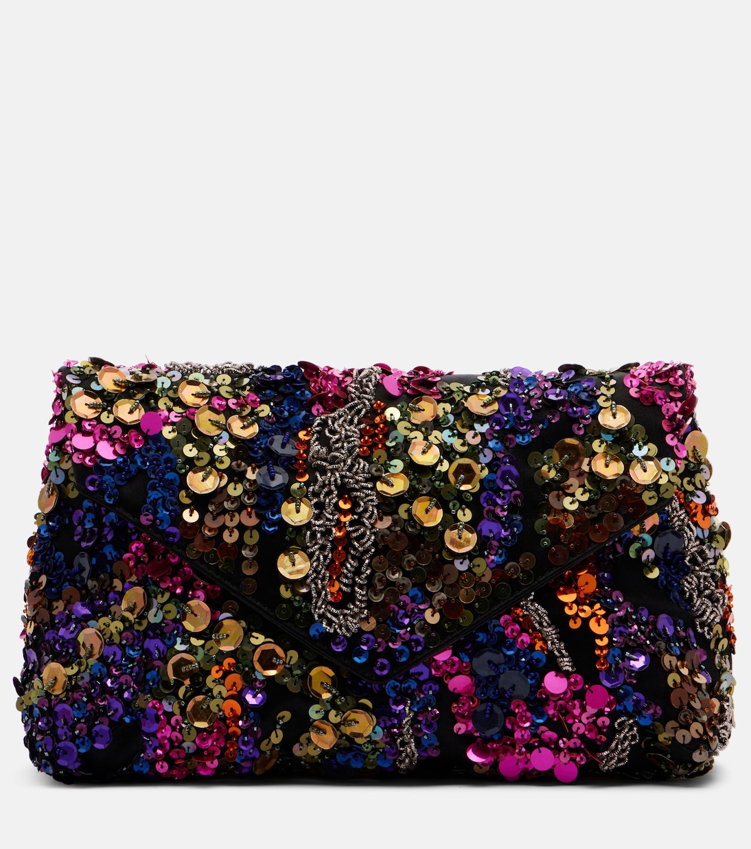Clutch Envelope Medium aus Satin mit Pailletten | Dries Van Noten