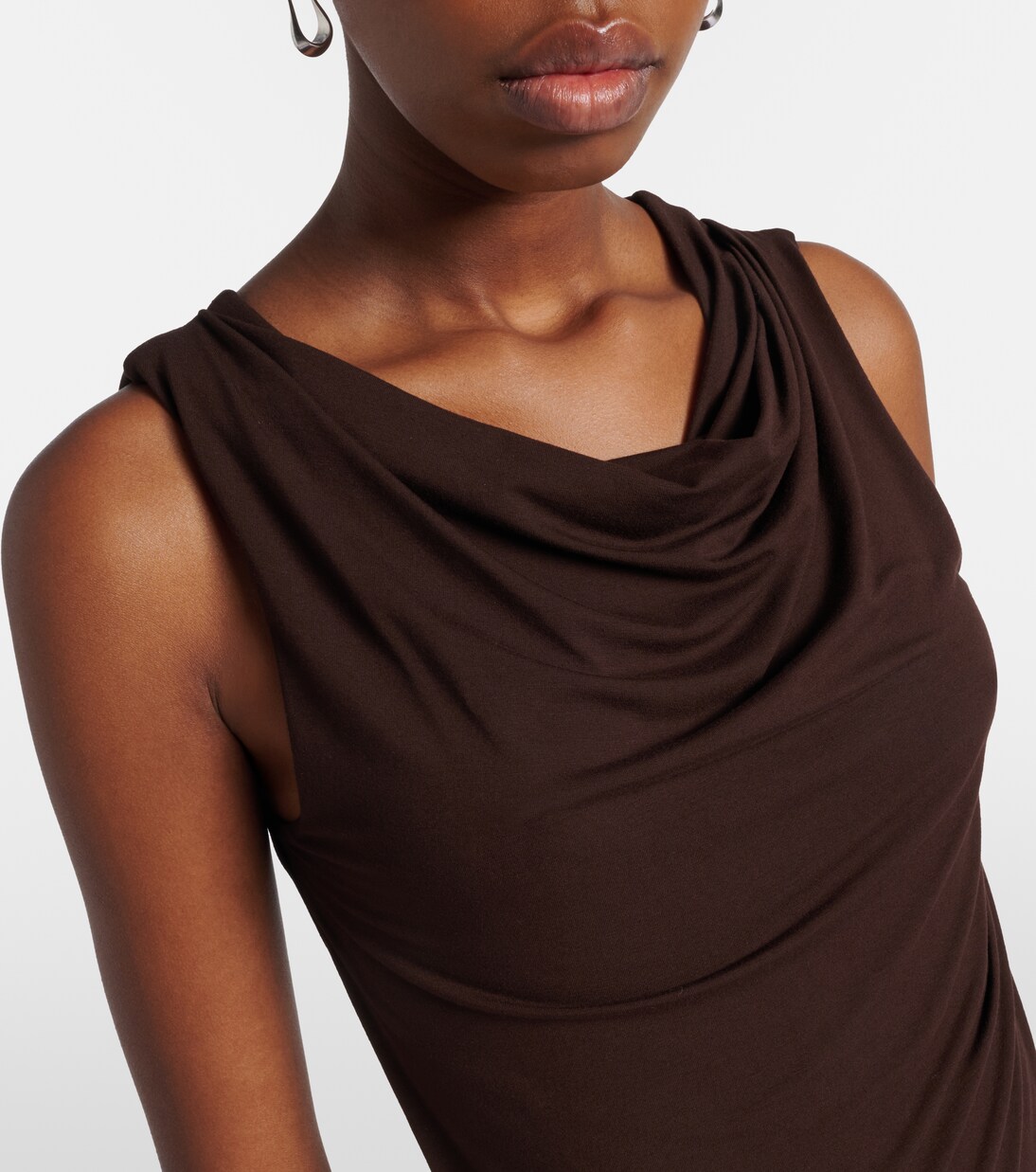 Draped gathered maxi dress | Entire Studios