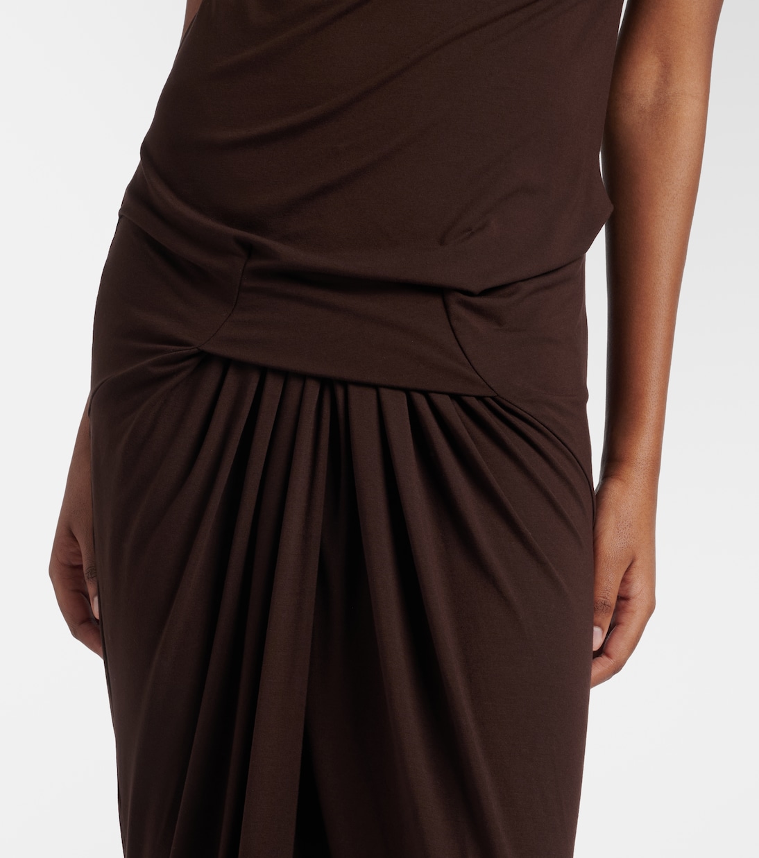 Draped gathered maxi dress | Entire Studios