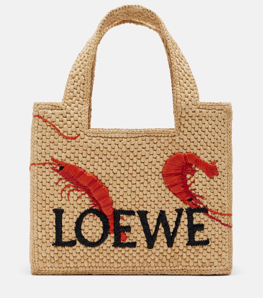 Paula's Ibiza Tote Bag Font Mini aus Raffiabast | Loewe