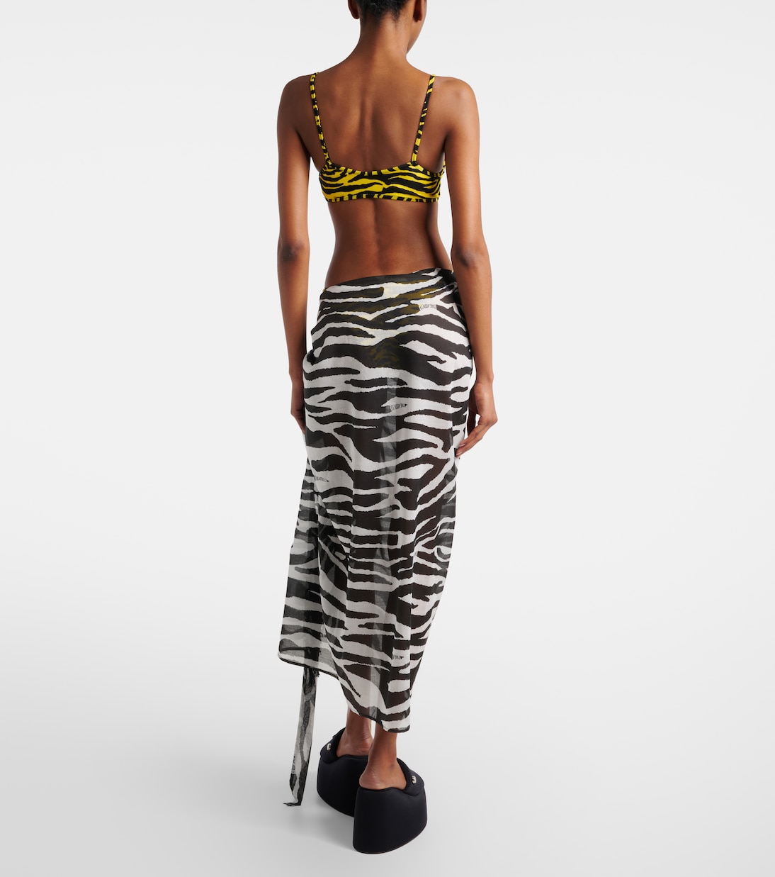 Paréo en coton à imprimé zèbre | The Attico