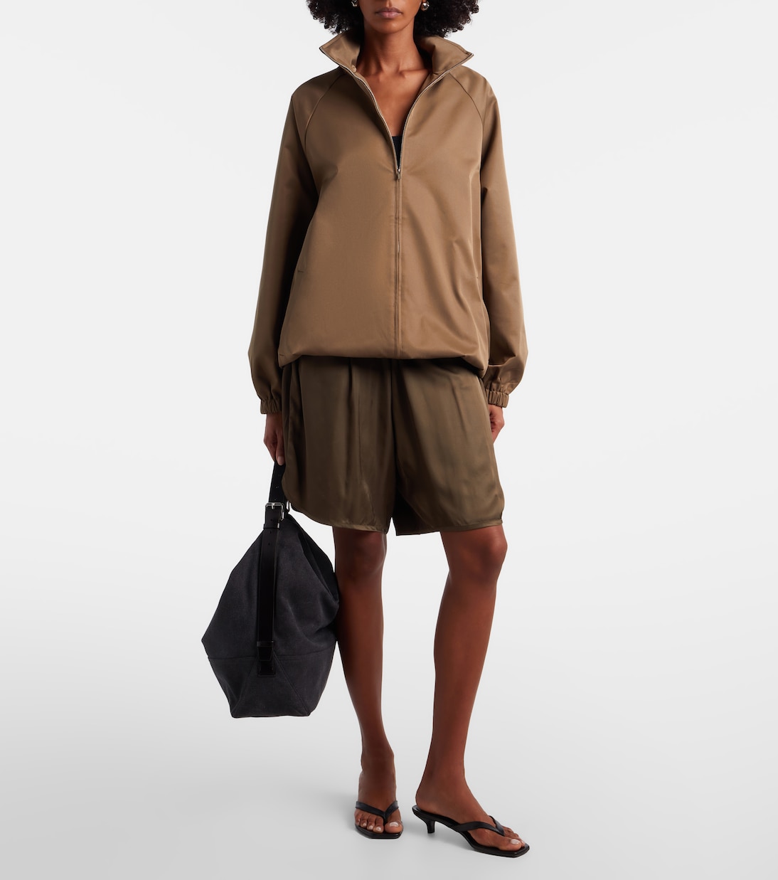 Nelis satin Bermuda shorts | The Frankie Shop