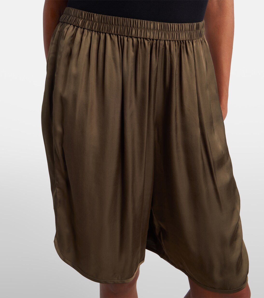 Nelis satin Bermuda shorts | The Frankie Shop