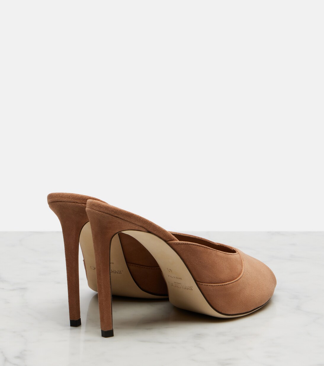 Brigitte suede peep-toe mules | Jimmy Choo