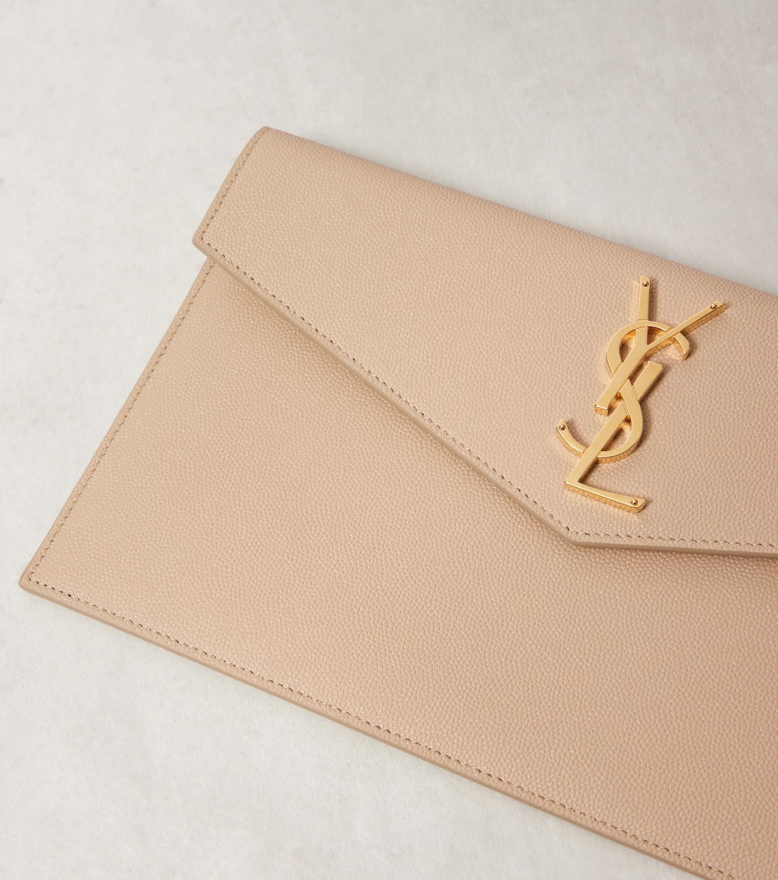 Uptown leather clutch | Saint Laurent