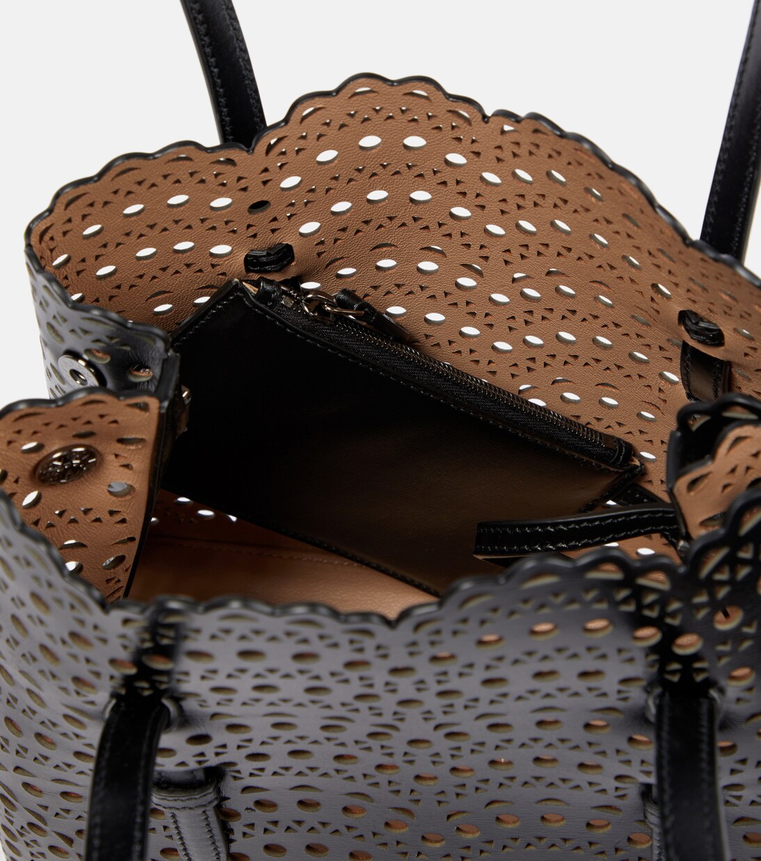 Le Mina 25 Vienne Wave leather tote bag | Alaïa