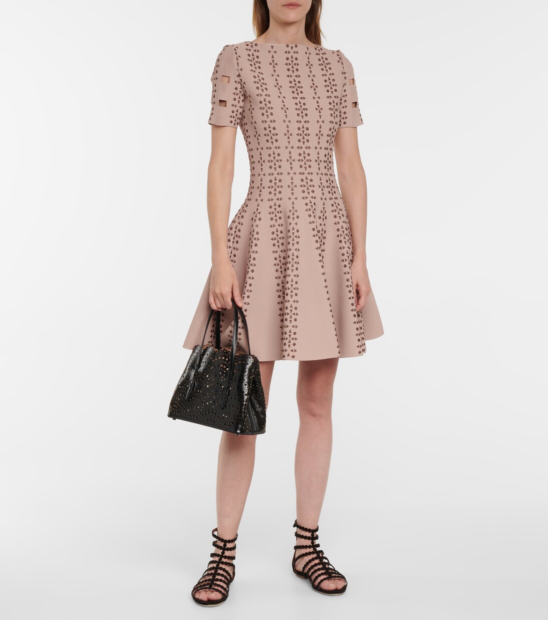 Le Mina 25 Vienne Wave leather tote bag | Alaïa