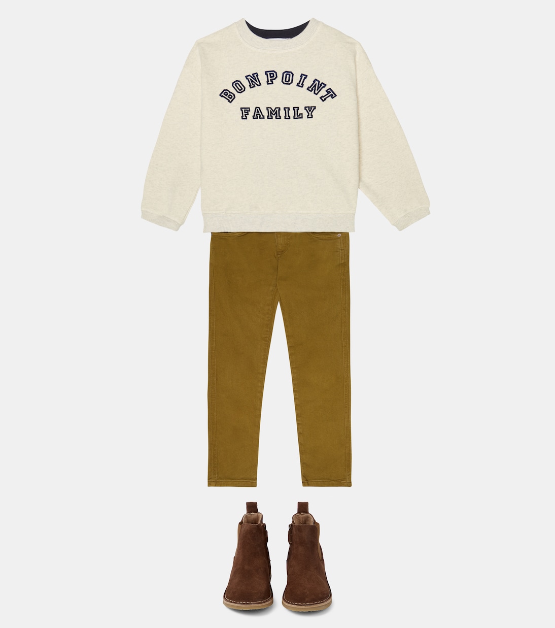 Logo cotton-blend sweatshirt | Bonpoint