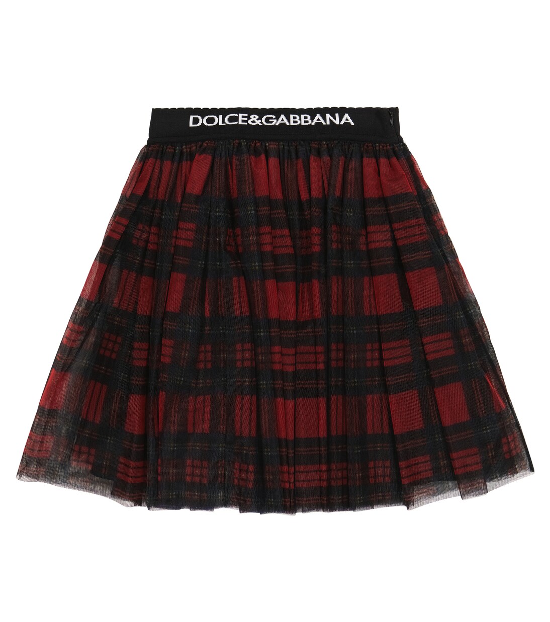Jupe en tulle à carreaux | Dolce&Gabbana Kids