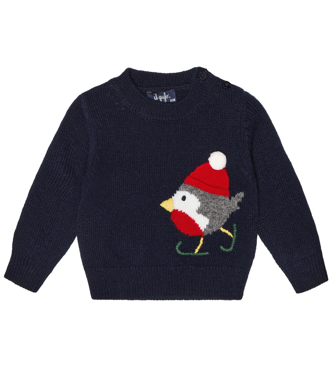 Baby intarsia virgin wool sweater | Il Gufo