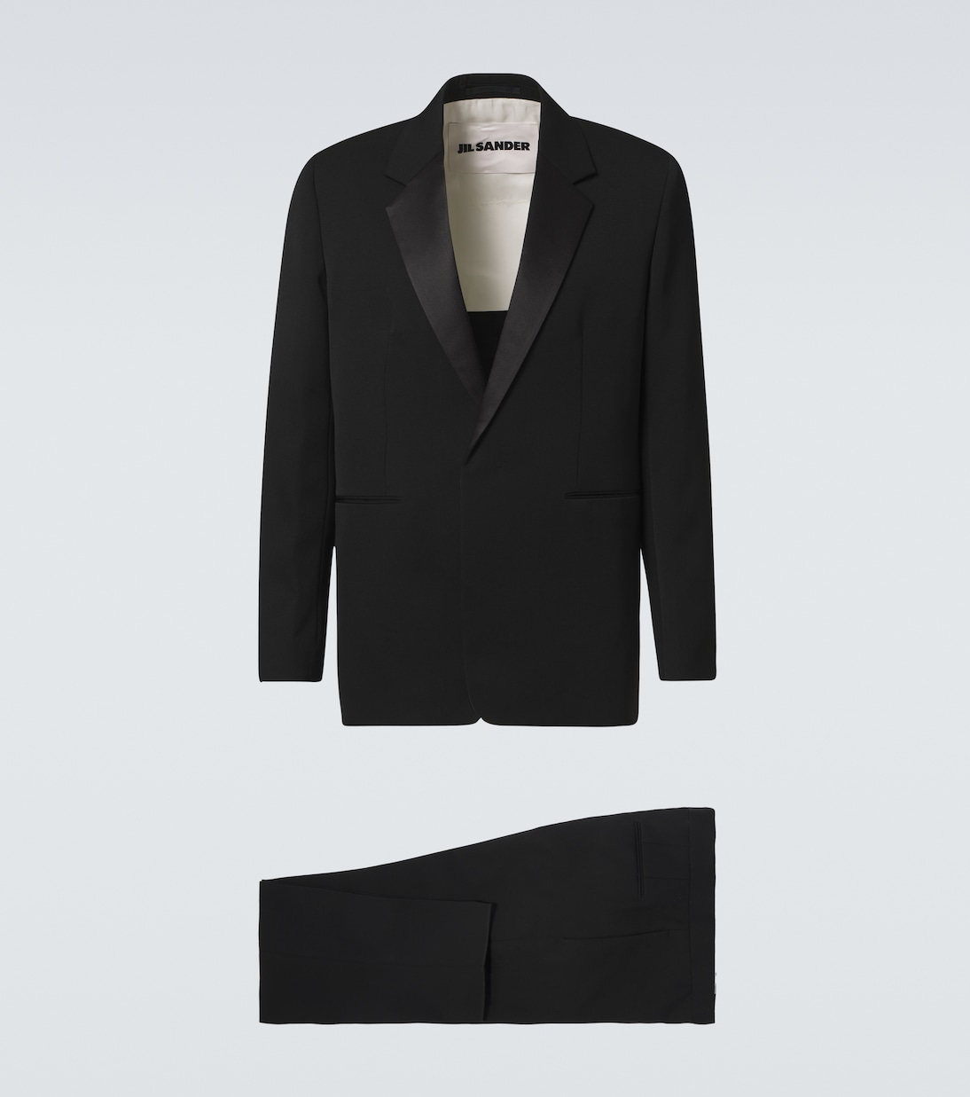 Satin-trimmed wool blazer | Jil Sander