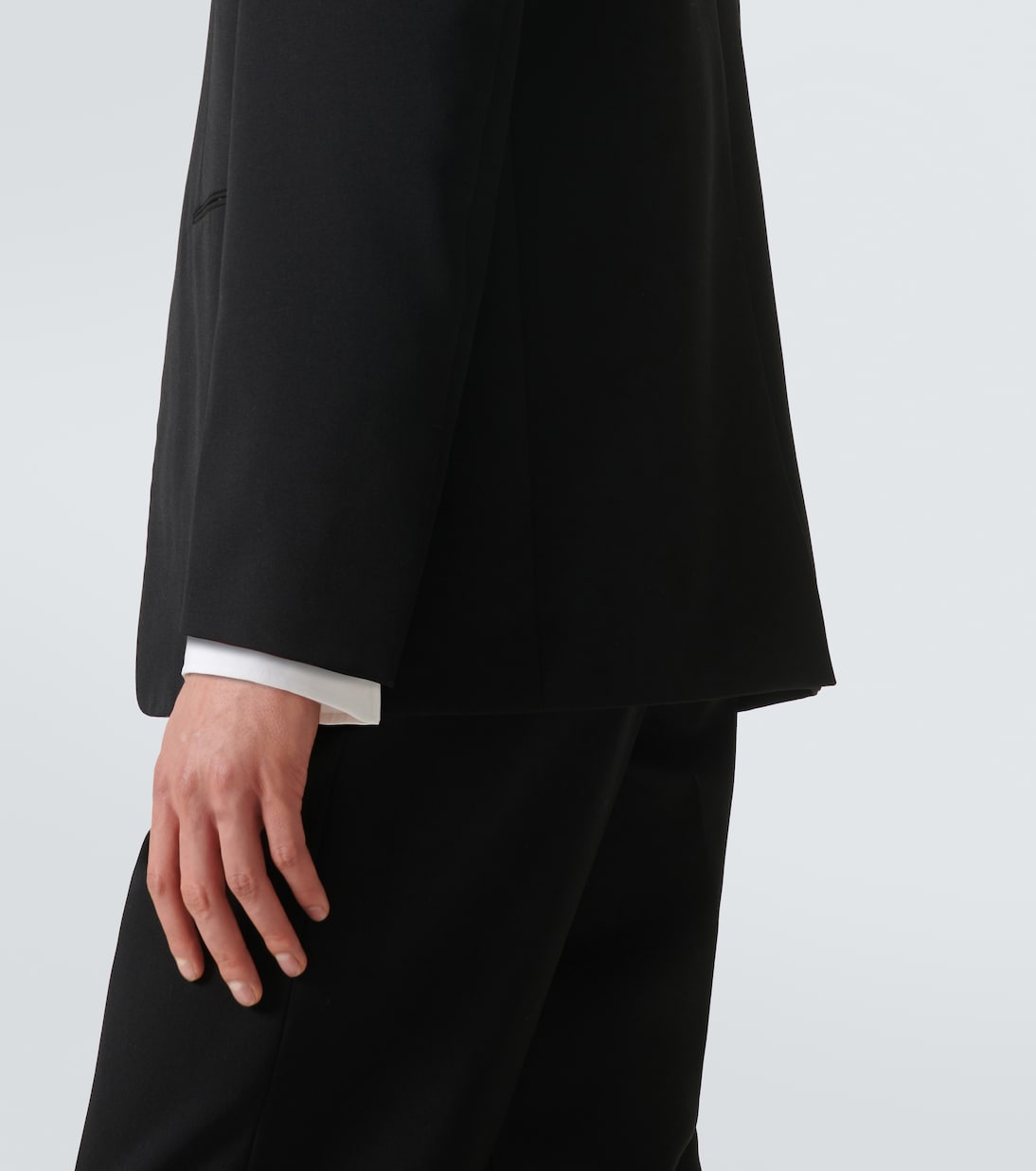 Satin-trimmed wool blazer | Jil Sander