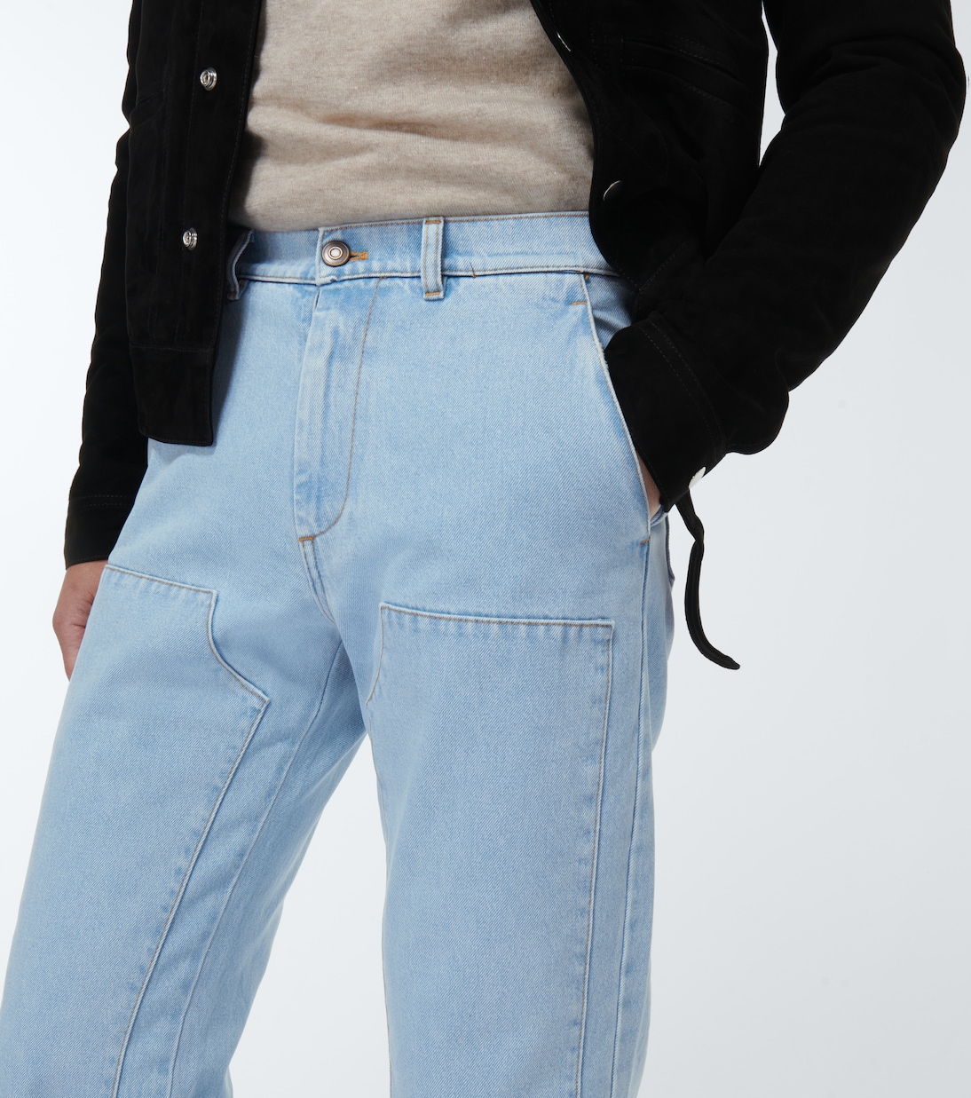 Patchwork straight jeans | Winnie New York