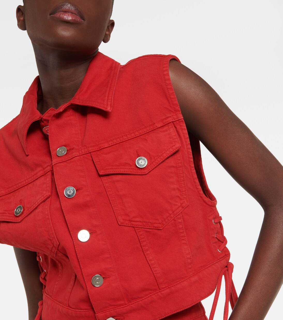 Eyelet cotton vest | Alaïa