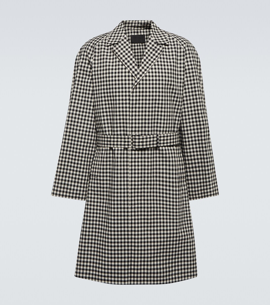 Abrigo de algodón a cuadros | Prada