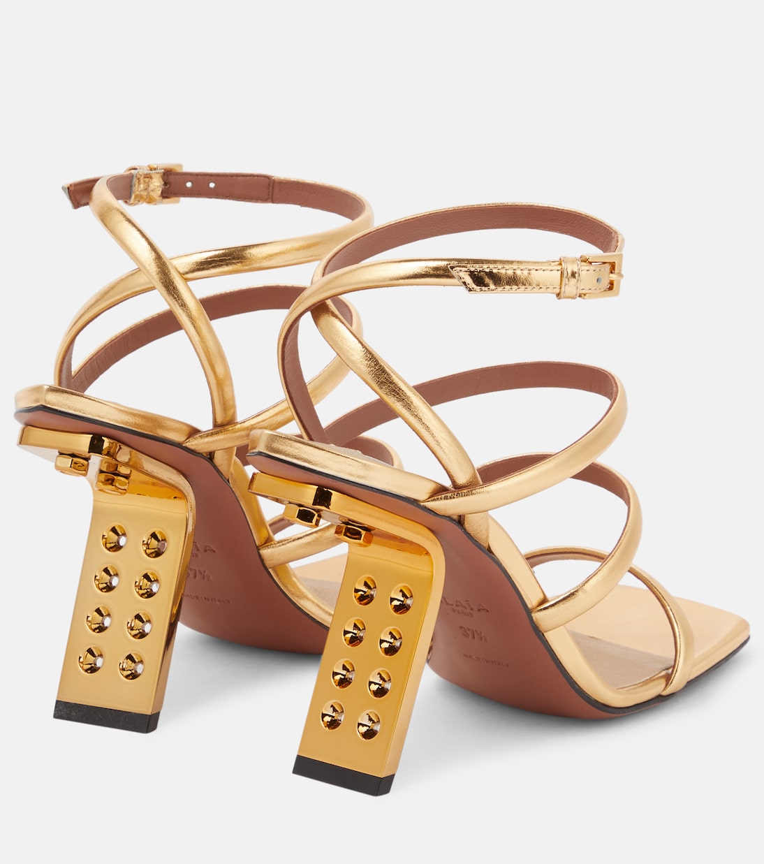 Sandalen Perfo aus Metallic-Leder | Alaïa