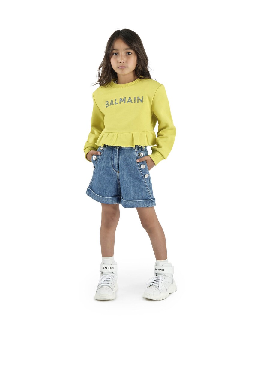 Denim shorts | Balmain Kids