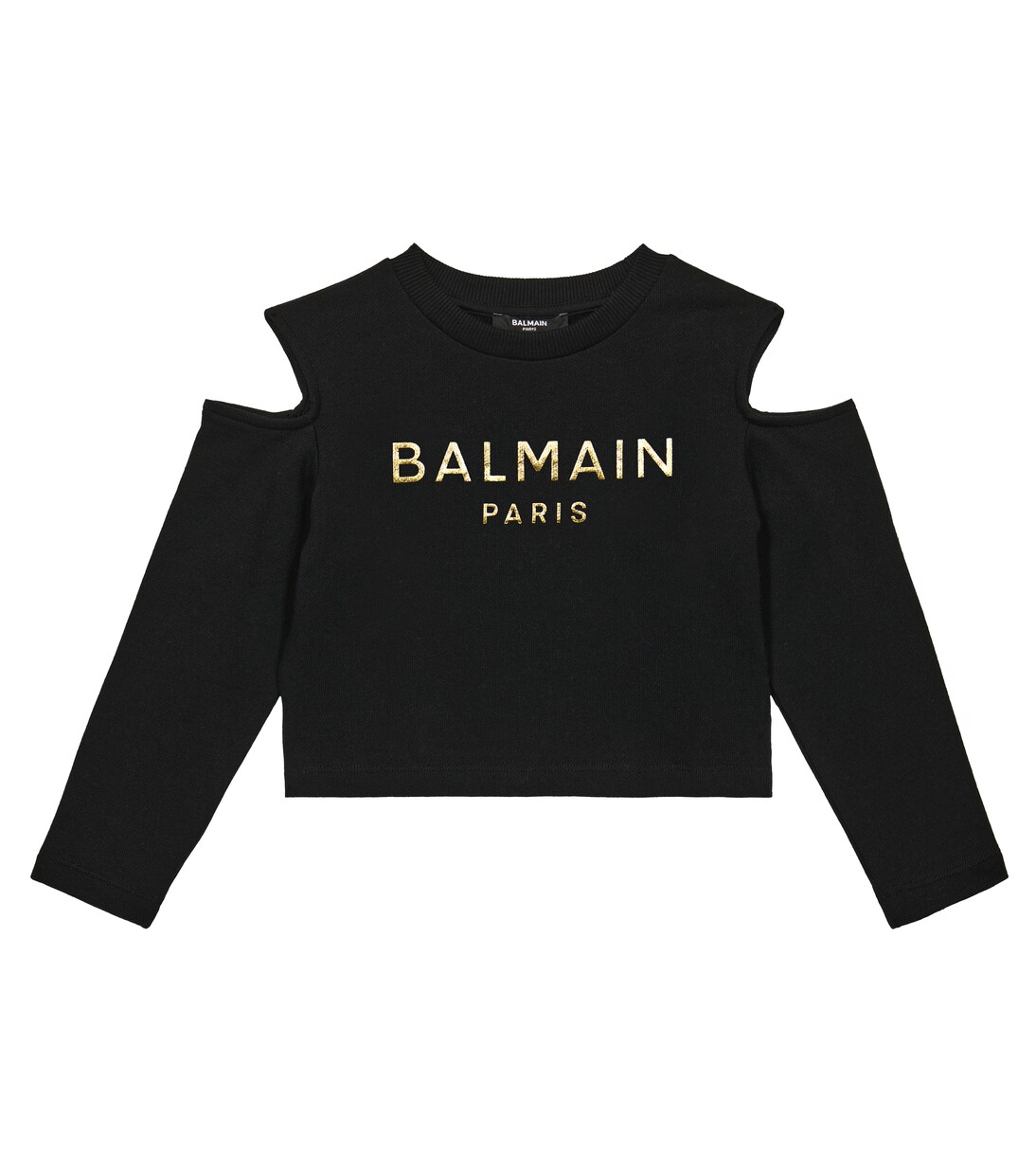 Cut-out cotton sweatshirt | Balmain Kids