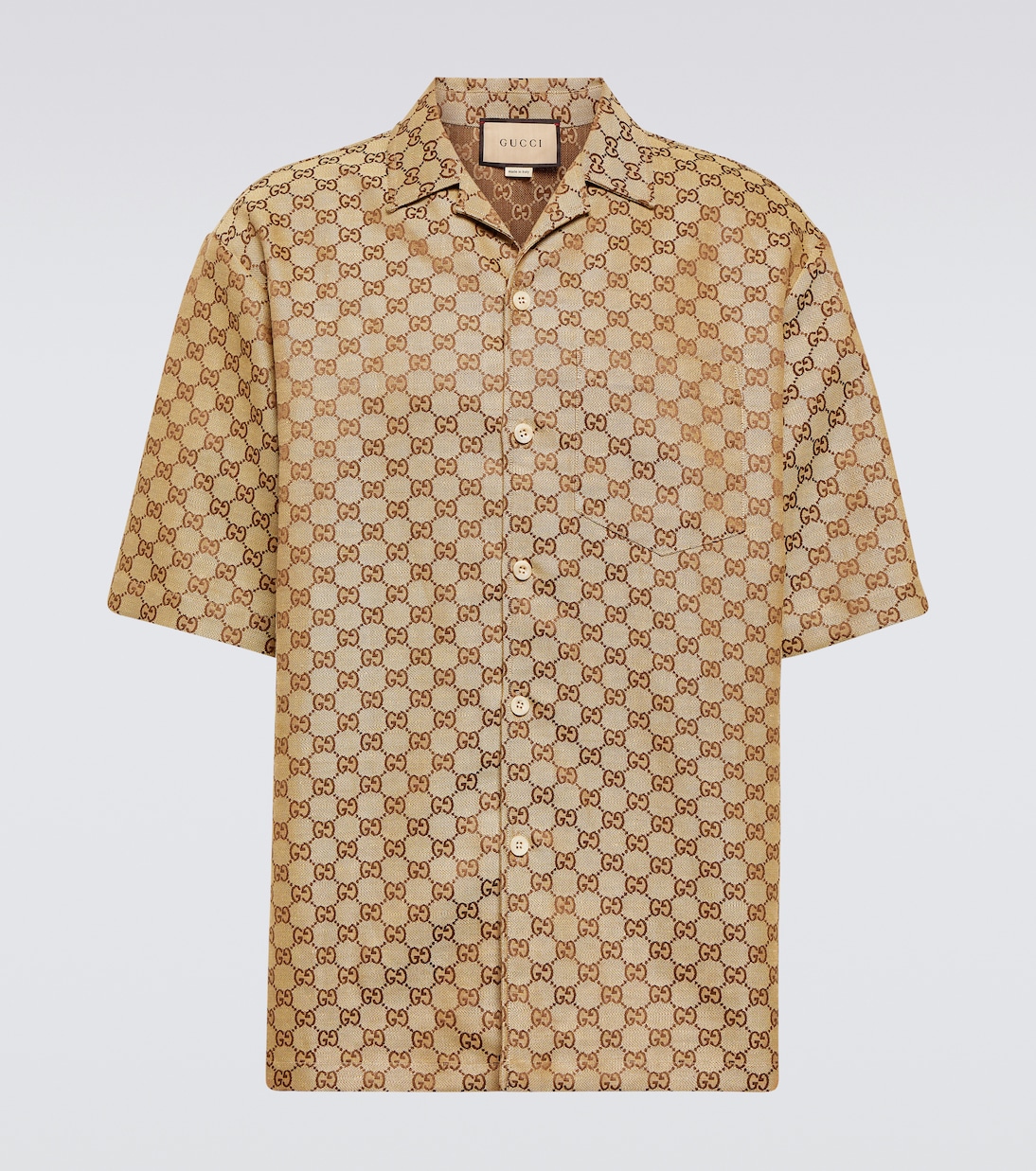 GG jacquard linen-blend shirt | Gucci