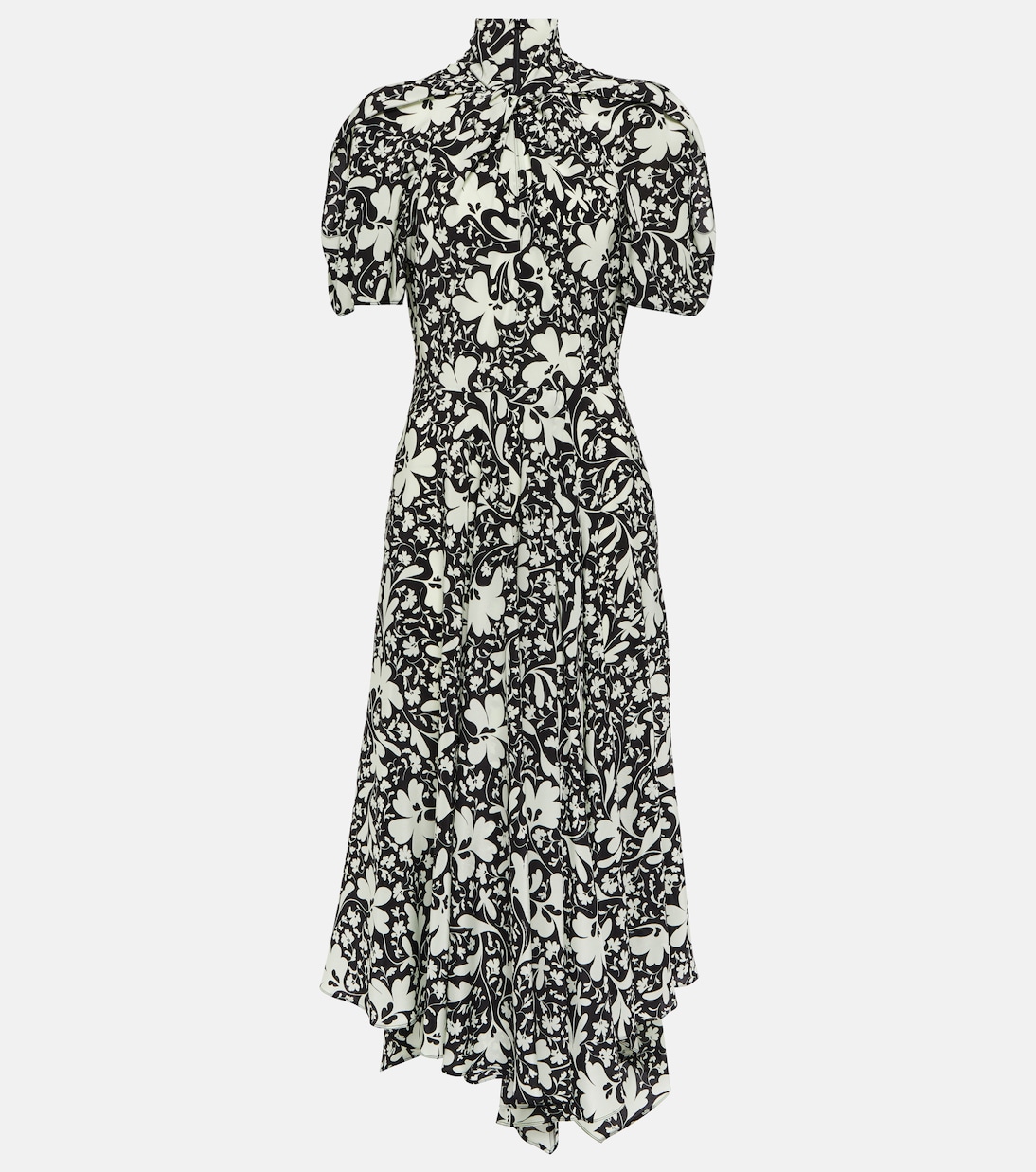 Floral silk midi dress | Stella McCartney