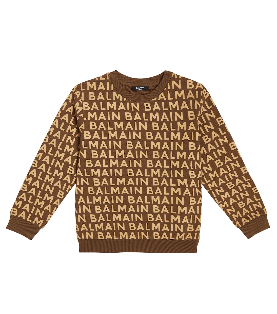 Logo printed cotton sweatshirt | Balmain Kids