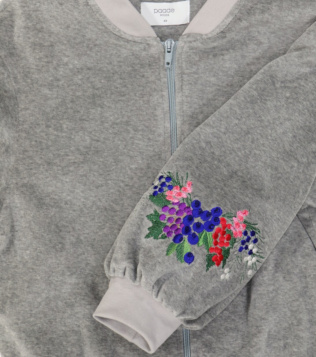 Embroidered velvet bomber jacket | Paade Mode