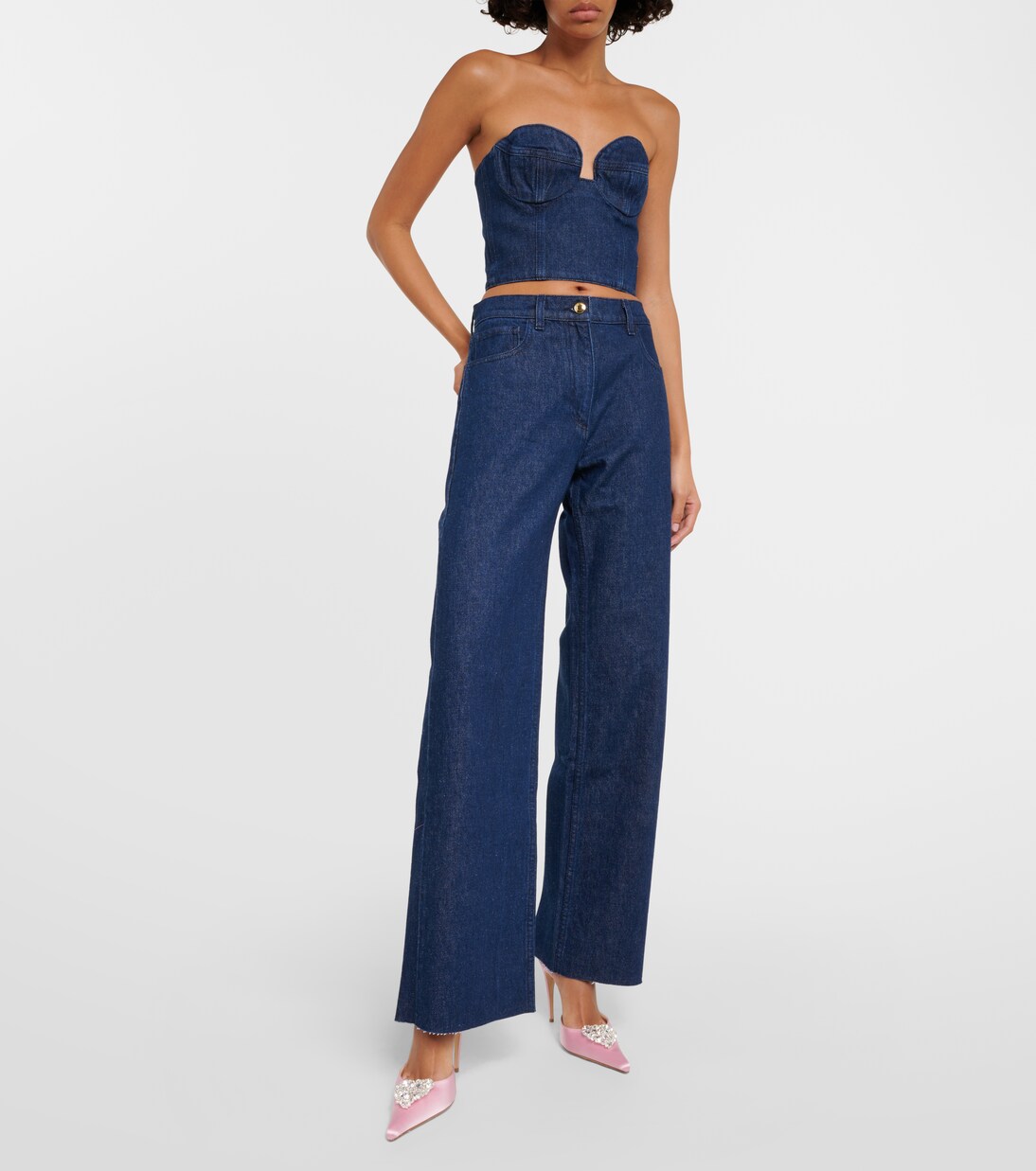 Denim bustier top | Magda Butrym