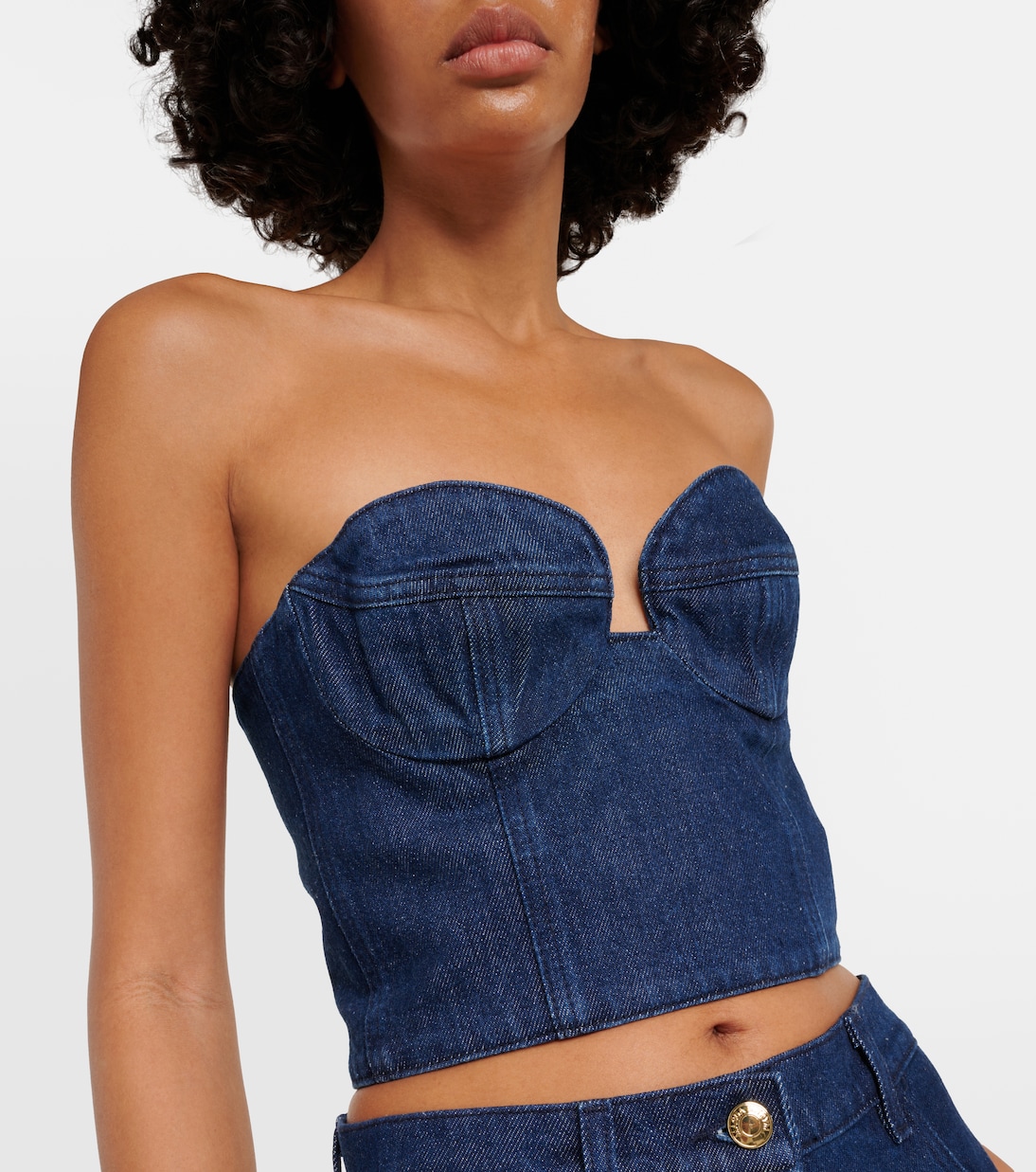Denim bustier top | Magda Butrym