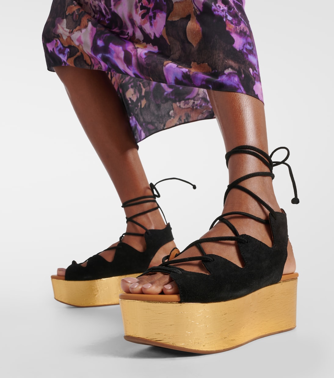 Plateausandalen Liana 70 aus Veloursleder | See By Chloé