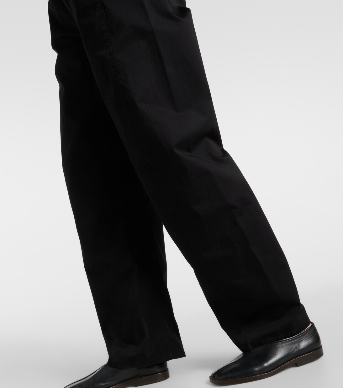 Pantalon ample à taille mi-haute en coton | Lemaire