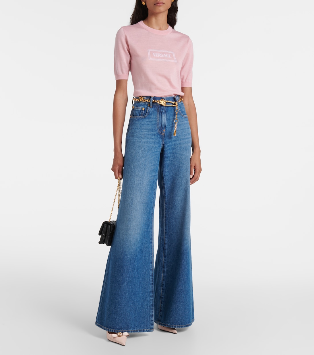 Jeans flared Medusa '95 de tiro alto | Versace