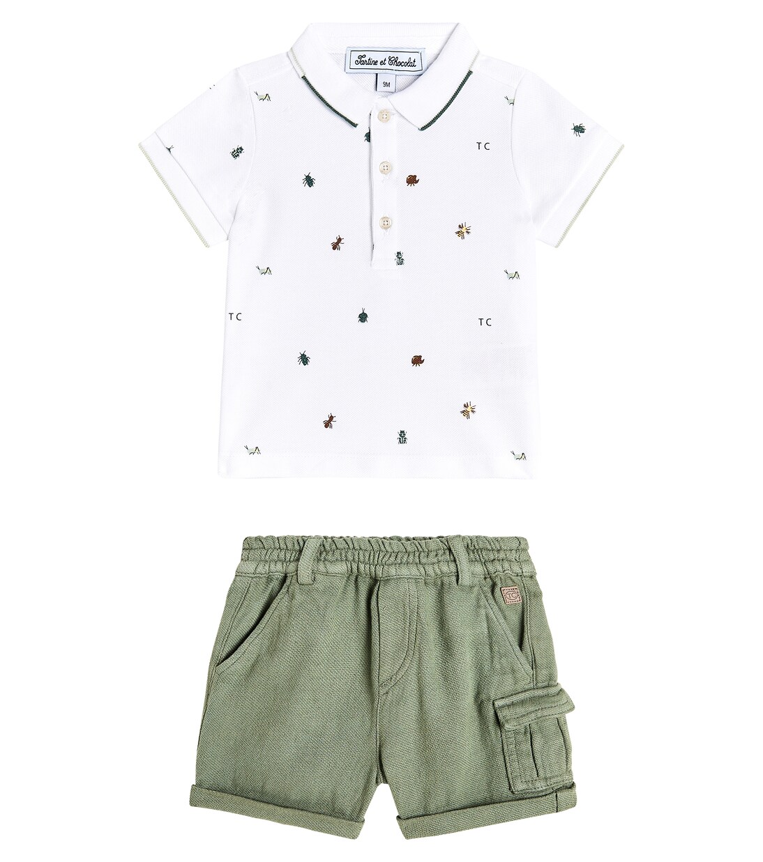 Set aus Polohemd und Shorts aus Baumwolle | Tartine et Chocolat
