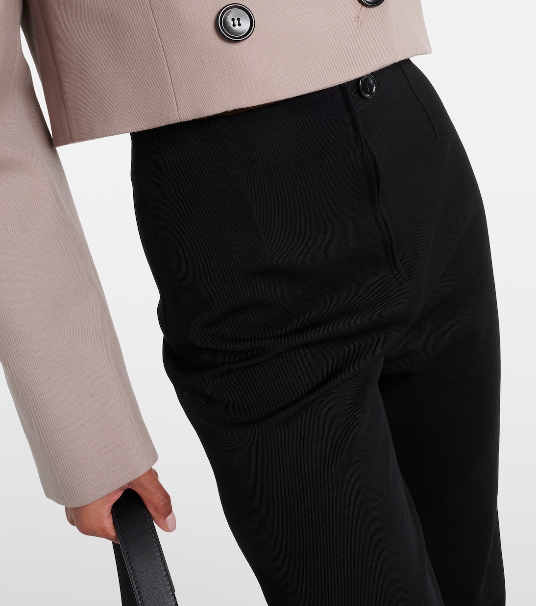 High-rise gabardine leggings | Alaïa
