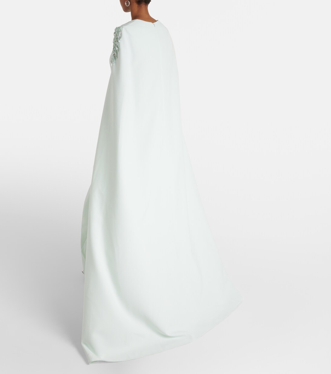 Robe longue Mattia en crêpe à ornements | Safiyaa