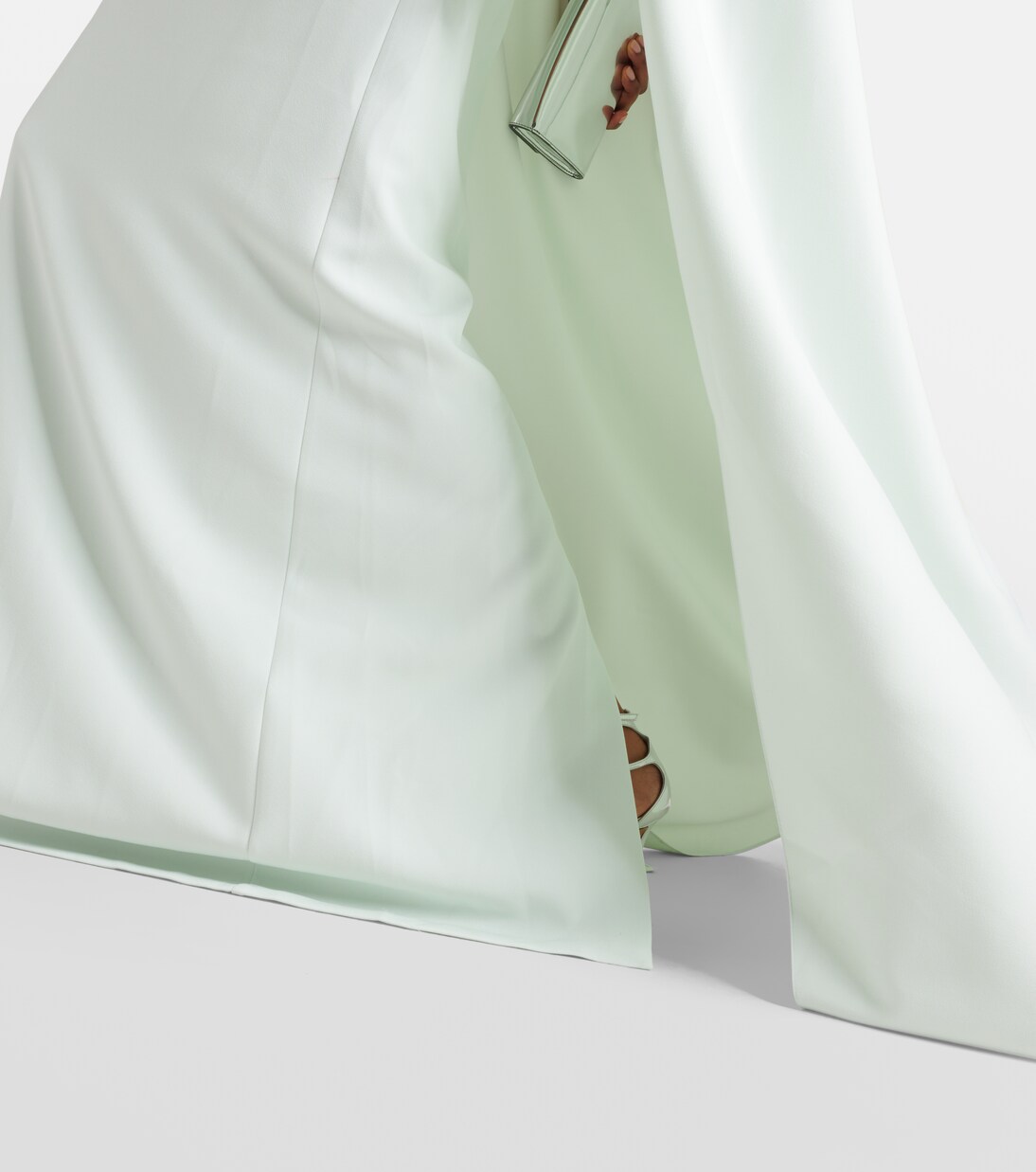 Robe longue Mattia en crêpe à ornements | Safiyaa