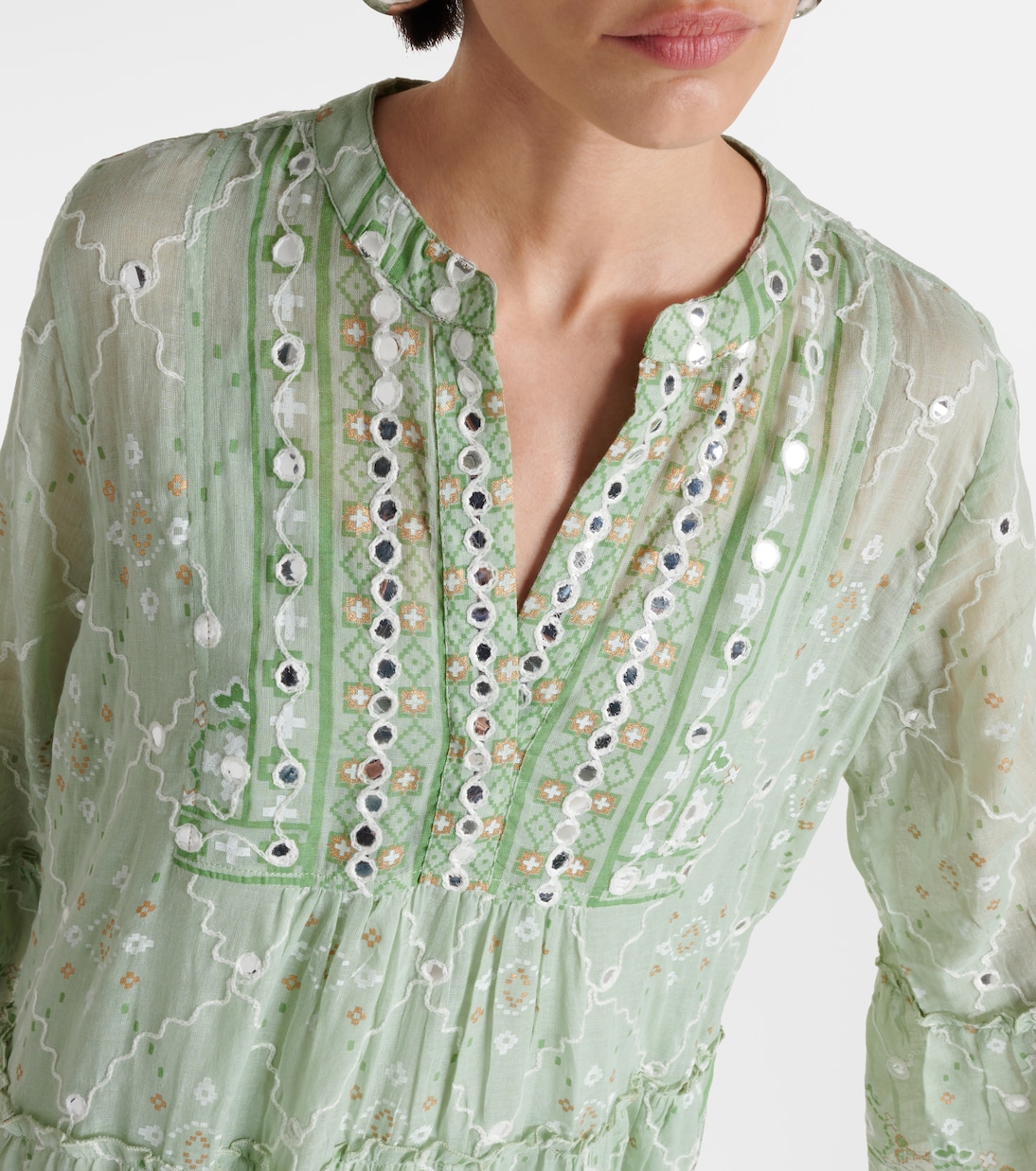 Besticktes Minikleid aus Baumwolle | Juliet Dunn