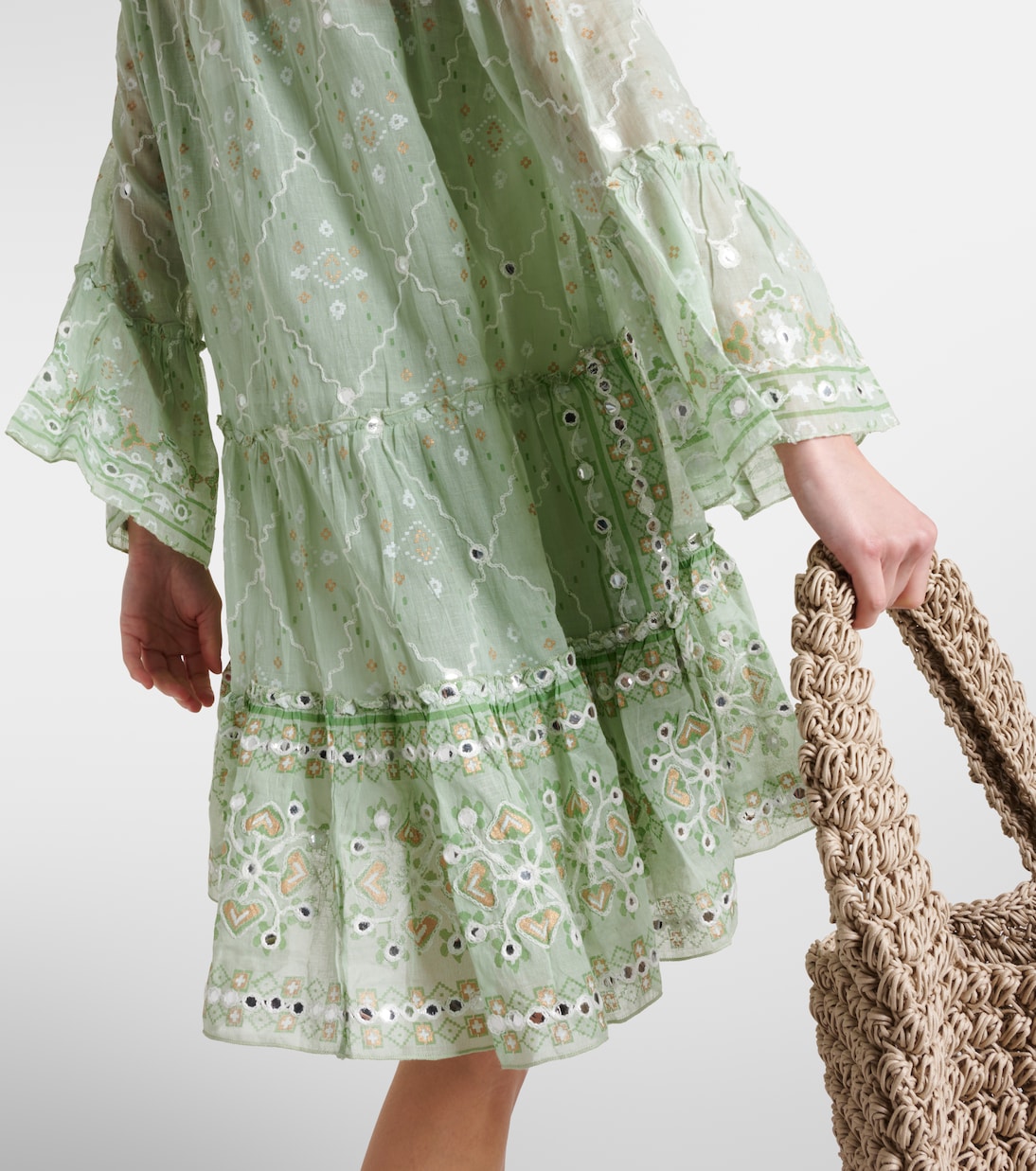 Besticktes Minikleid aus Baumwolle | Juliet Dunn