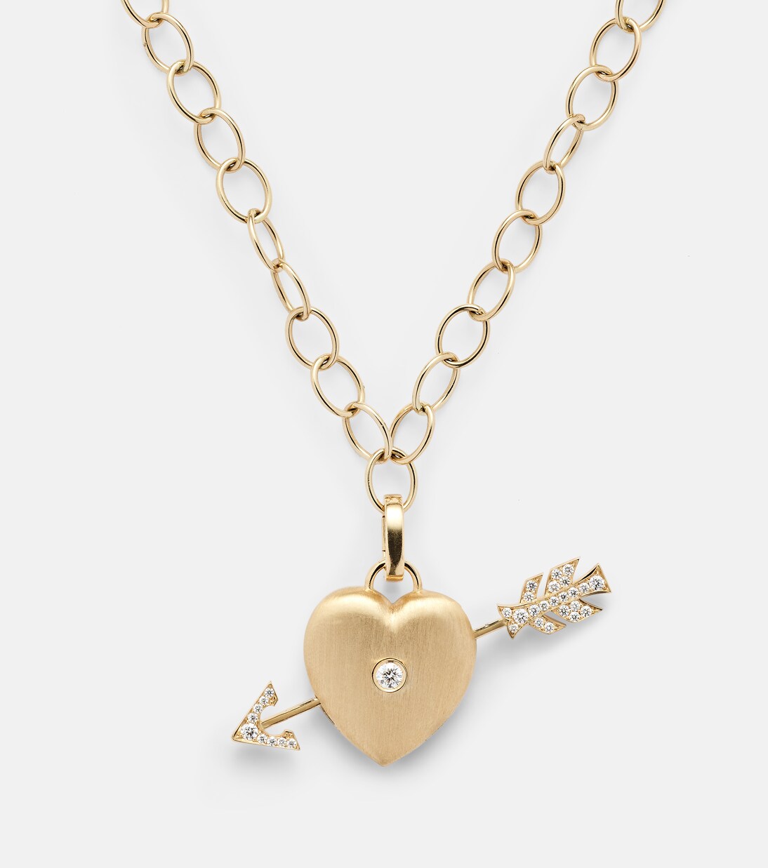 Rosa 18kt gold necklace with diamonds | Marie Lichtenberg