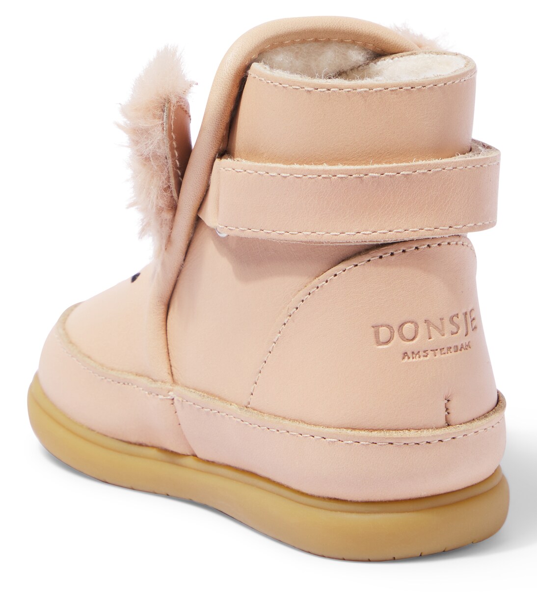 Baby Wadudu shearling-trimmed leather boots | Donsje