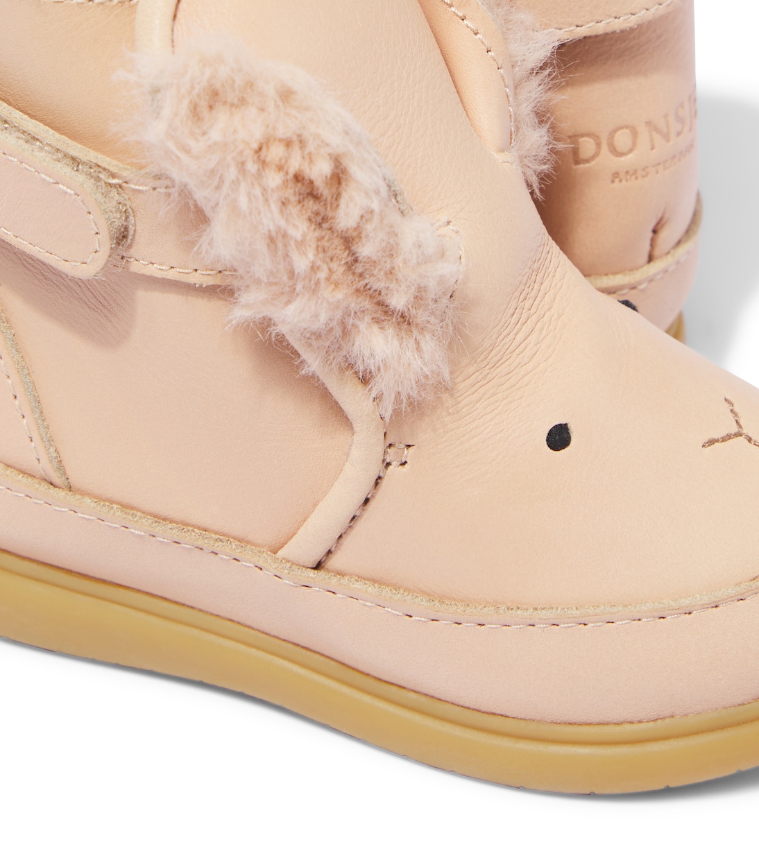 Baby Wadudu shearling-trimmed leather boots | Donsje